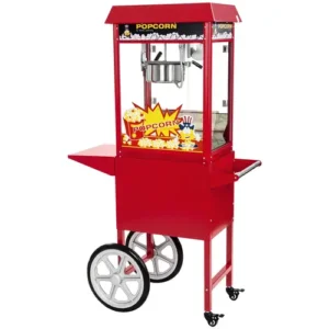 Location chariot à pop-corn en Alsace, idéal pour mariages, anniversaires et soirées, avec du pop-corn frais à volonté.