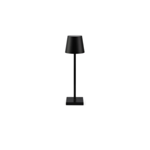 Lampe de table LED sans fil en location en Alsace, posée sur une table décorée lors d’un événement dans le Bas-Rhin.