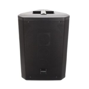 Photo d'Enceinte PA - 8 sur batterie avec roulettes, disponible à la location en Alsace. Parfaite pour des événements en intérieur ou extérieur, offrant une sonorisation mobile et de qualité.