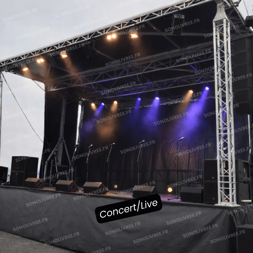Éclairage de scène en location pour concert et live en Alsace